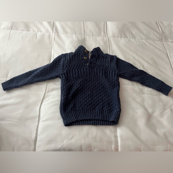 Cat & Jack Other - Cat & Jack Kid’s Textured Navy Crewneck Sweater